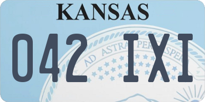 KS license plate 042IXI