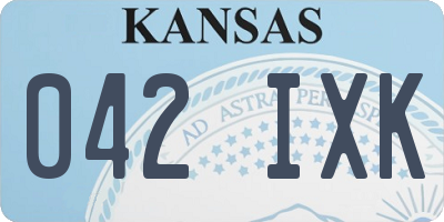 KS license plate 042IXK