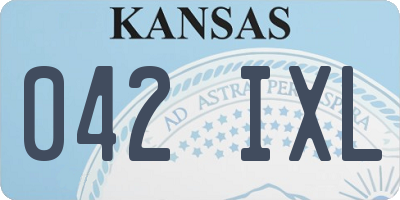 KS license plate 042IXL