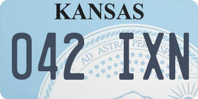 KS license plate 042IXN