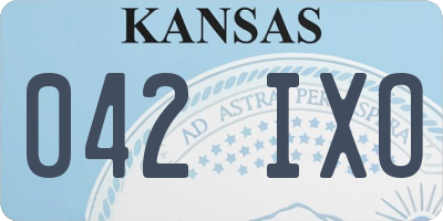 KS license plate 042IXO