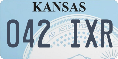 KS license plate 042IXR