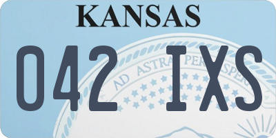 KS license plate 042IXS