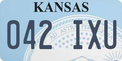 KS license plate 042IXU