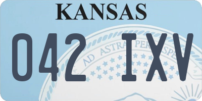 KS license plate 042IXV
