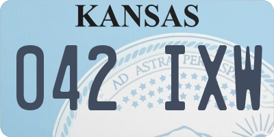 KS license plate 042IXW