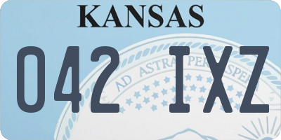 KS license plate 042IXZ