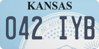 KS license plate 042IYB
