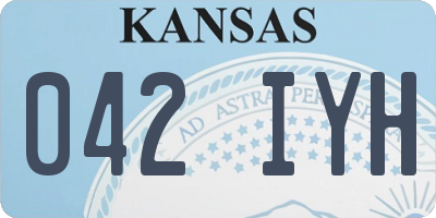 KS license plate 042IYH