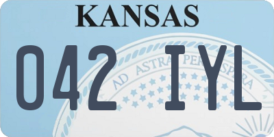 KS license plate 042IYL