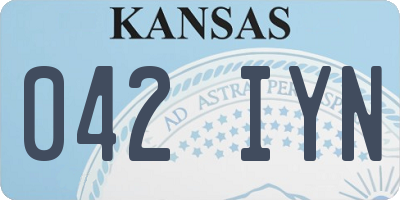 KS license plate 042IYN