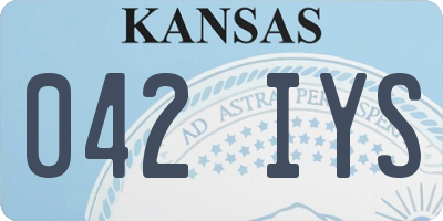 KS license plate 042IYS