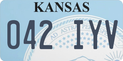 KS license plate 042IYV