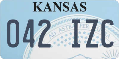 KS license plate 042IZC