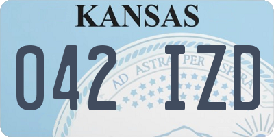 KS license plate 042IZD