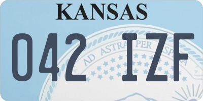 KS license plate 042IZF
