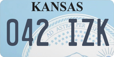 KS license plate 042IZK