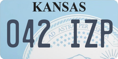 KS license plate 042IZP
