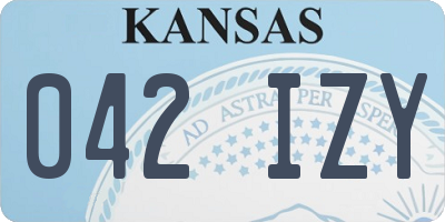 KS license plate 042IZY