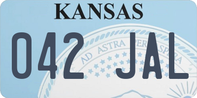 KS license plate 042JAL