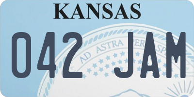 KS license plate 042JAM