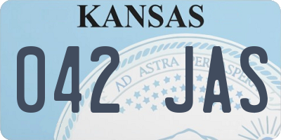 KS license plate 042JAS