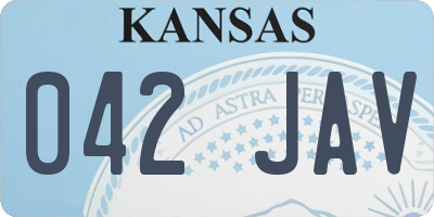 KS license plate 042JAV
