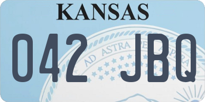 KS license plate 042JBQ