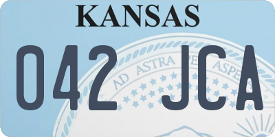 KS license plate 042JCA