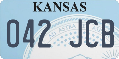 KS license plate 042JCB