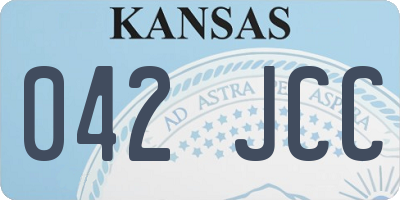 KS license plate 042JCC