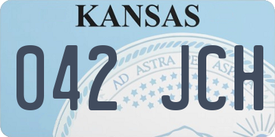KS license plate 042JCH