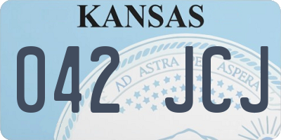 KS license plate 042JCJ