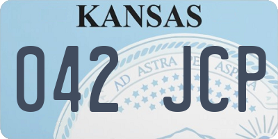 KS license plate 042JCP