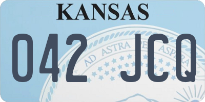 KS license plate 042JCQ
