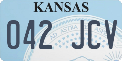 KS license plate 042JCV