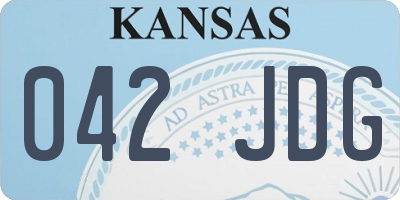 KS license plate 042JDG