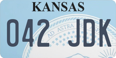 KS license plate 042JDK