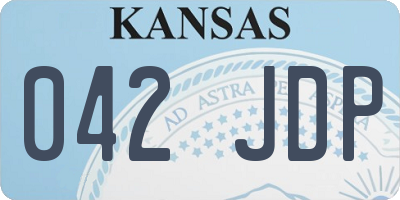 KS license plate 042JDP