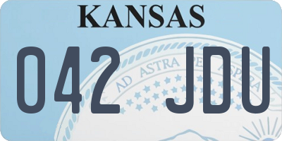 KS license plate 042JDU