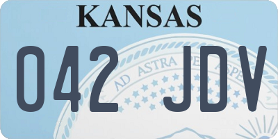 KS license plate 042JDV