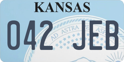 KS license plate 042JEB