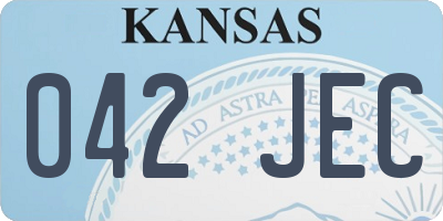 KS license plate 042JEC