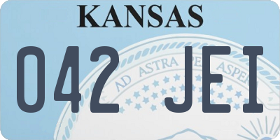 KS license plate 042JEI