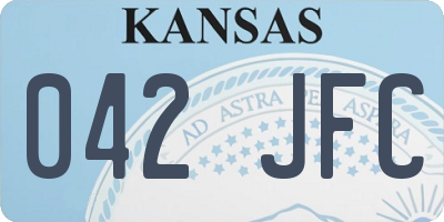 KS license plate 042JFC