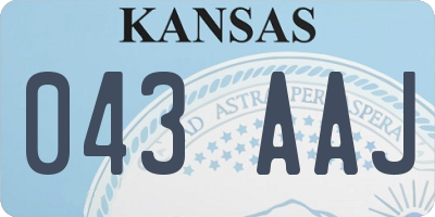 KS license plate 043AAJ