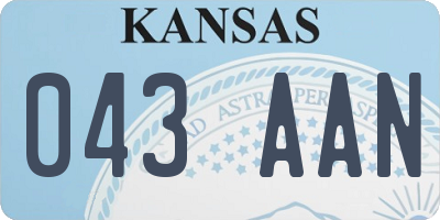 KS license plate 043AAN