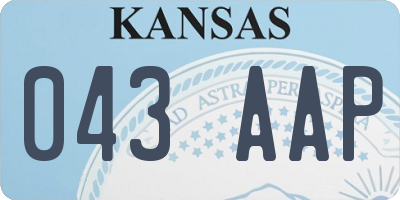 KS license plate 043AAP
