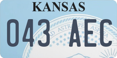 KS license plate 043AEC