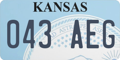 KS license plate 043AEG
